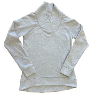 Athleta Light Gray Crossneck super Soft Pullover small